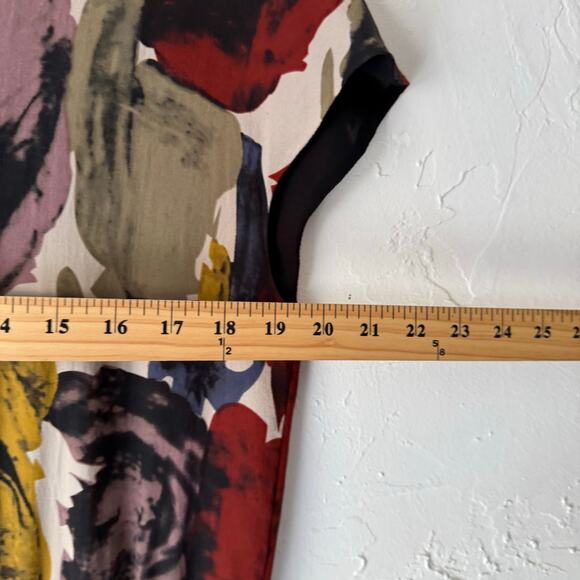 Silk Diva Y2k Vintage Size Medium Silk Abstract Artsy Tunic Top - Picture 6 of 7